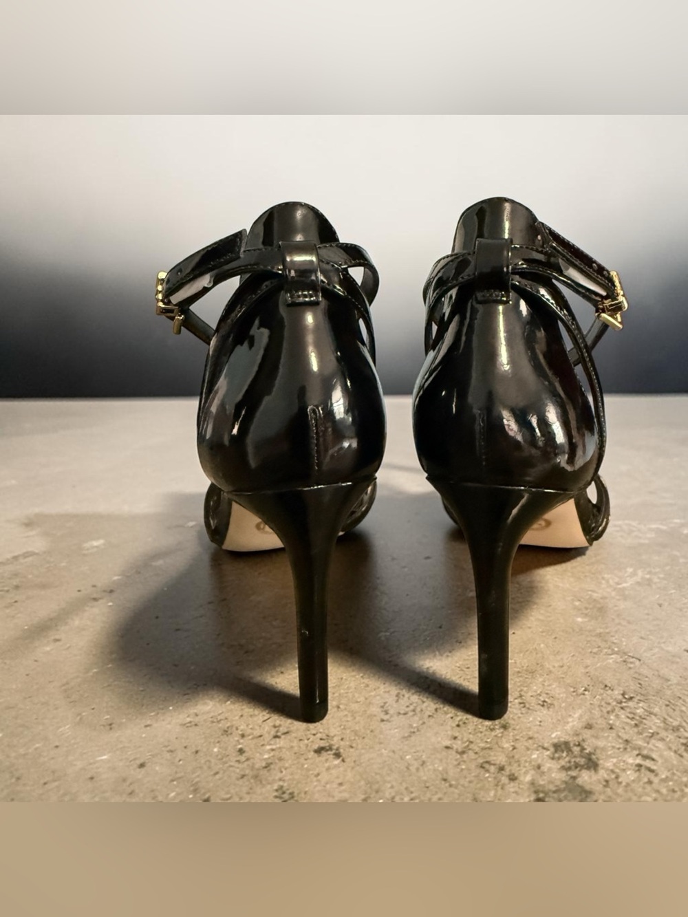 Nwot Michael Kors Patent Leather Strappy high Heel sandal - Picture 9 of 11